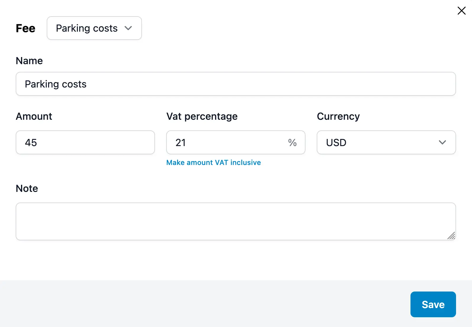 Aggiunta di una spesa aggiuntiva