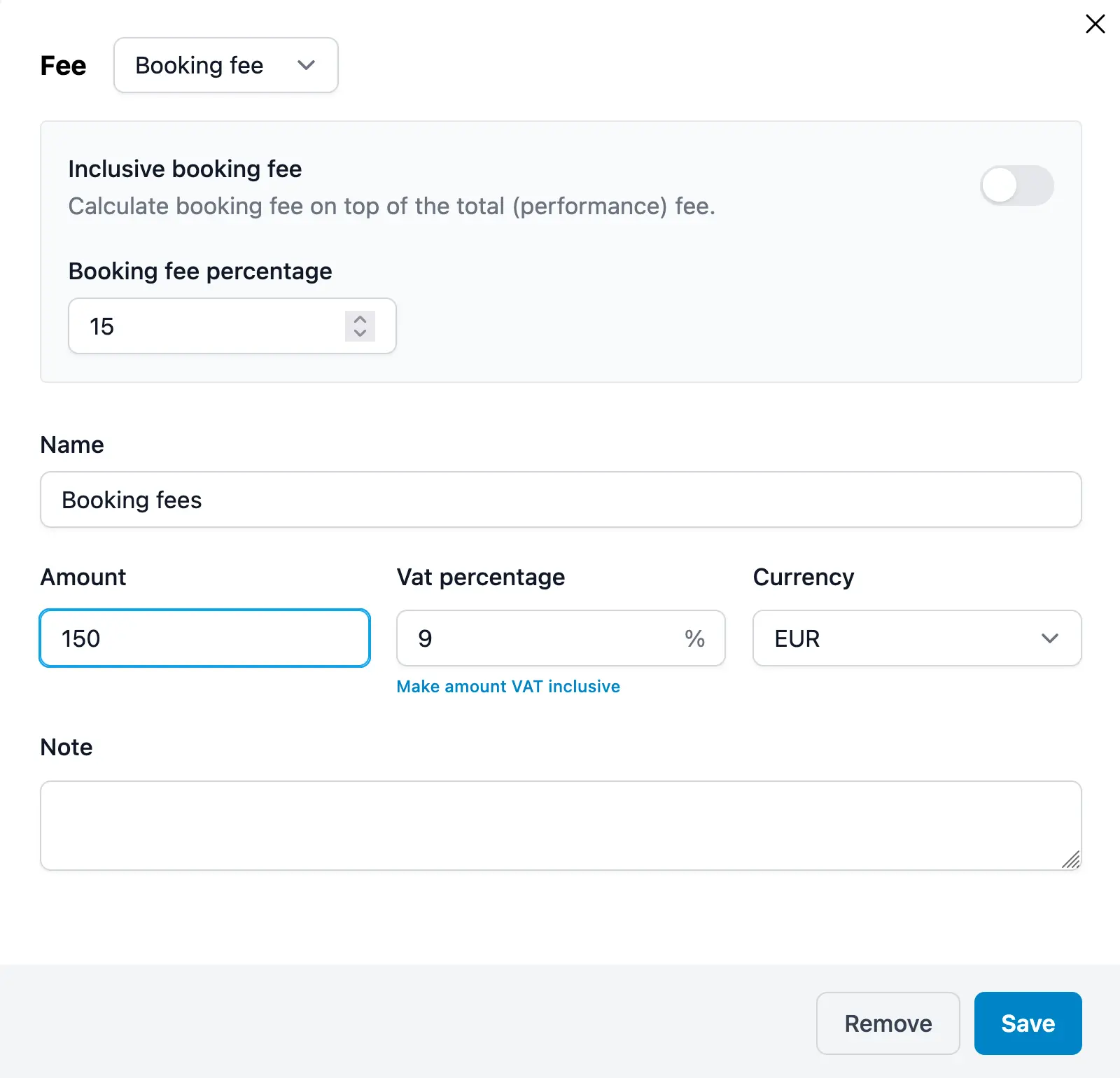 Commissione di booking esclusiva